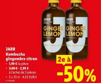 Offre: Kombucha gingembre citron