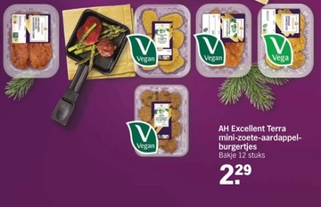 Aanbieding: AH Excellent Terra mini-zoete-aardappel-burgertjes