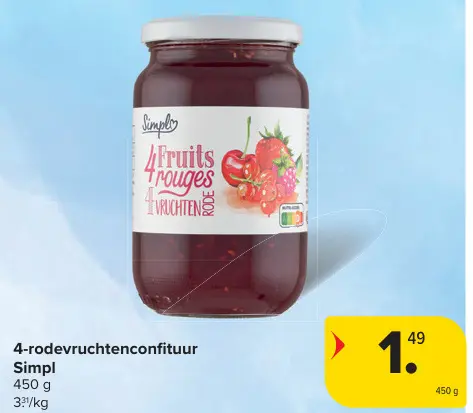 Promotie: 4-rodevruchtenconfituur
