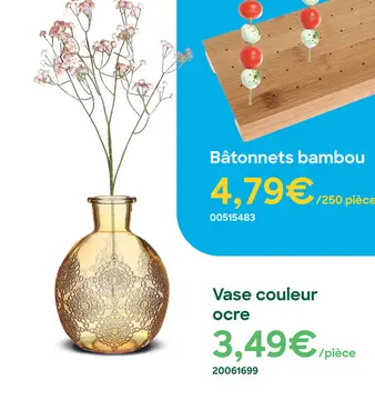 Offre: Vase couleur ocre