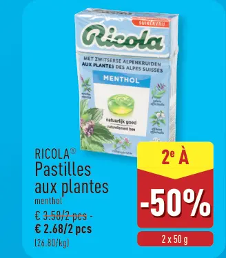 Offre: Pastilles aux plantes