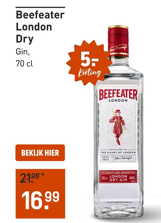 Aanbieding: Beefeater London Dry