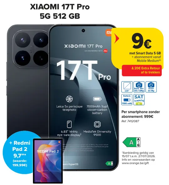 Promotie: XIAOMI 17T Pro 5G 512 GB