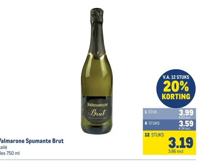 Aanbieding: Valmarone Spumante Brut