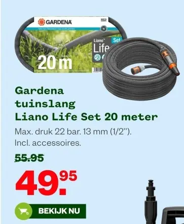 Aanbieding: Gardena tuinslang Liano Life Set