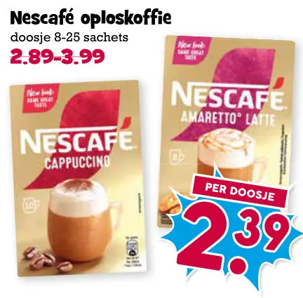 Aanbieding: Nescafé oploskoffie