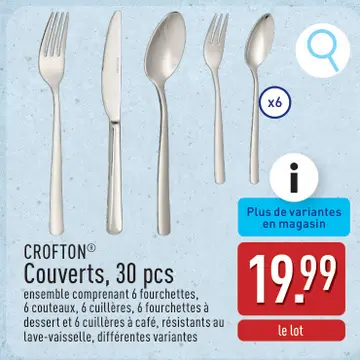 Offre: CROFTON® Couverts