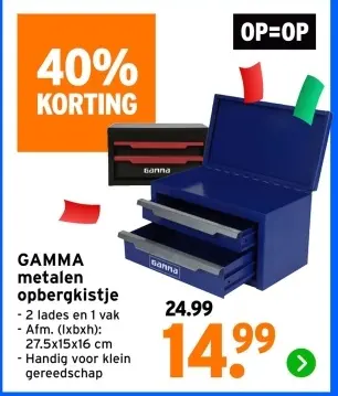 Aanbieding: GAMMA metalen opbergkistje