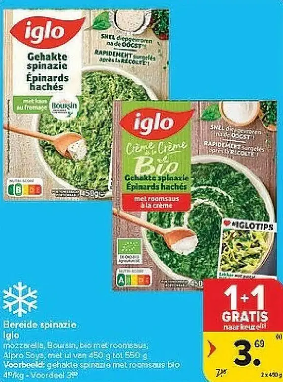 Promotie: Bereide spinazie