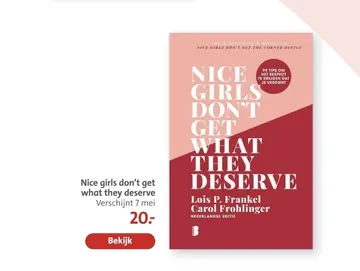 Aanbieding: Nice girls don't get what they deserve