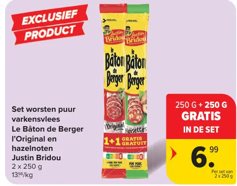 Promotie: Set worsten puur varkensvlees