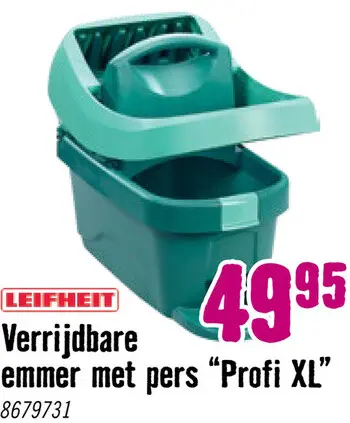 Aanbieding: LEIFHEIT Verrijdbare emmer met pers Profi XL