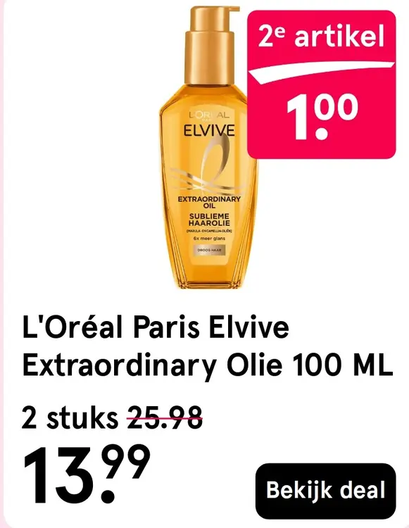 Aanbieding: Elvive Extraordinary Olie