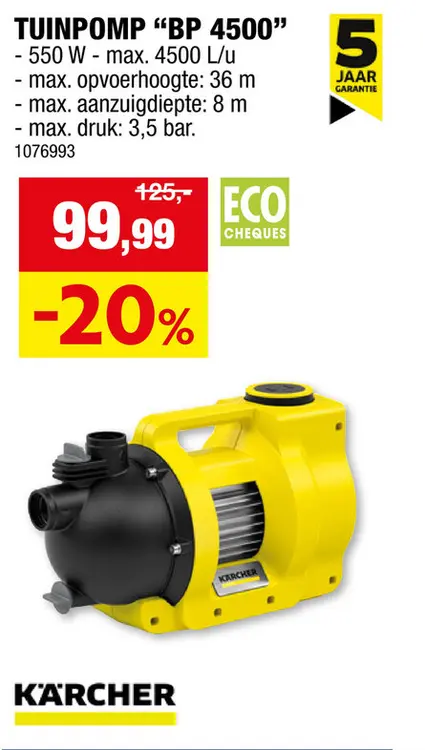 Aanbieding: Karcher BP 4.500 Garden tuinpomp 550W