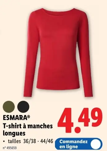 Offre: T-shirt à manches longues