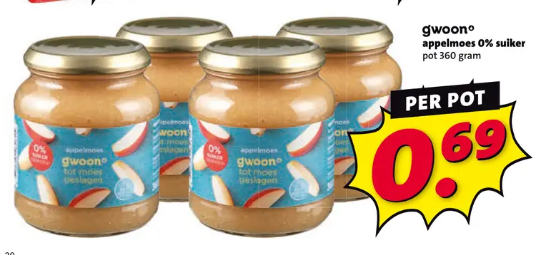 Aanbieding: appelmoes 0% suiker