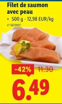 Offre: Filet de saumon avec peau