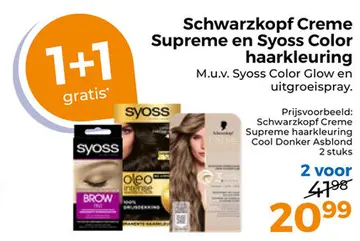 Aanbieding: Schwarzkopf Creme Supreme en Syoss Color haar