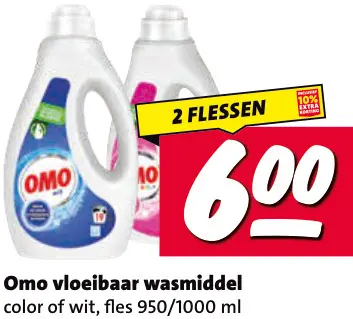 Aanbieding: Vloeibaar wasmiddel color of wit