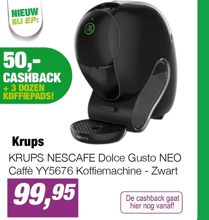 Aanbieding: KRUPS NESCAFE Dolce Gusto NEO Caffè YY5676 Koffiemachine - Zwart