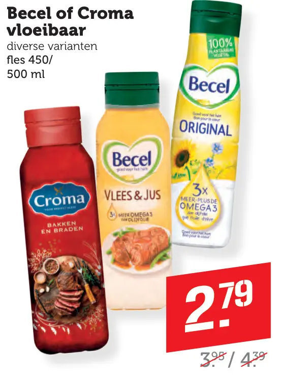 Aanbieding: Becel of Croma vloeibaar