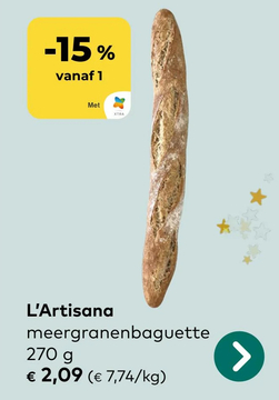 Aanbieding: L'Artisana meergranenbaguette