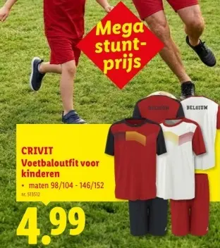Promotie: Voetbaloutfit voor kinderen