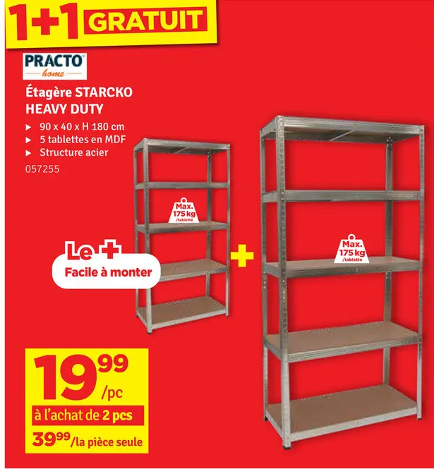 Offre: Étagère STARCKO HEAVY DUTY