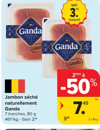 Offre: Jambon séché naturellement