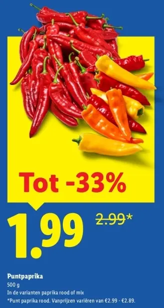 Aanbieding: Puntpaprika