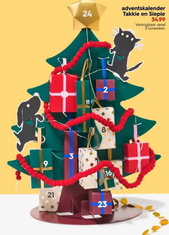 Aanbieding: adventskalender Takkie en Siepie
