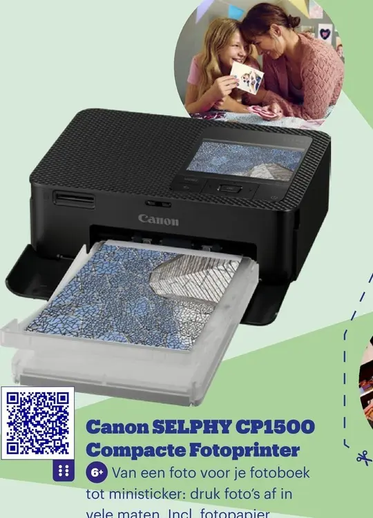 Promotie: SELPHY CP1500 Compacte Fotoprinter