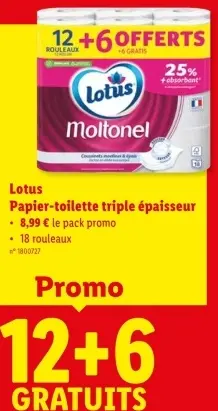 Offre: Papier-toilette triple épaisseur