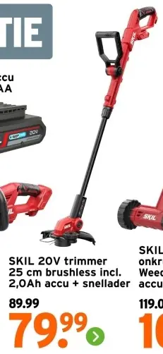 Aanbieding: 20V trimmer 25 cm brushless