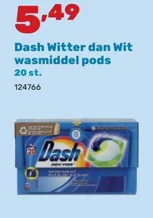 Promotie: Dash Witter dan Wit wasmiddel pods