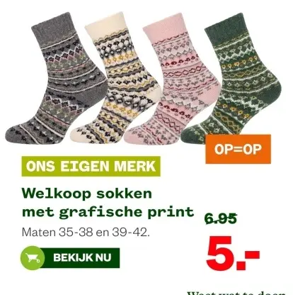 Aanbieding: Welkoop sokken
