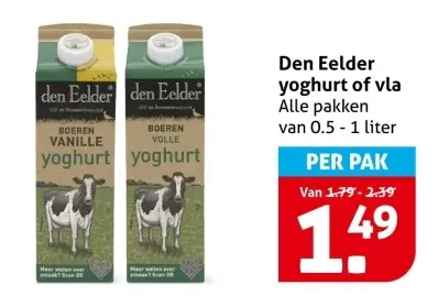 Aanbieding: yoghurt of vla