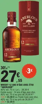 Aanbieding: WHISKY 12 ANS D'ÂGE AVEC ÉTUI "ABERLOUR"