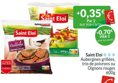 Offre: Aubergines grillées, trio de poivrons 