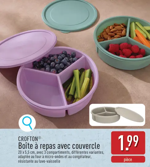 Offre: Boîte à repas avec couvercle