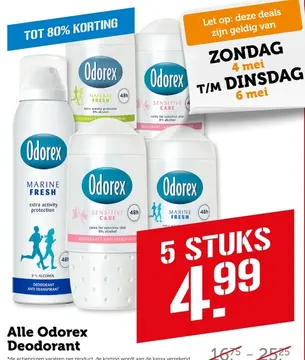 Aanbieding: Alle Odorex Deodorant