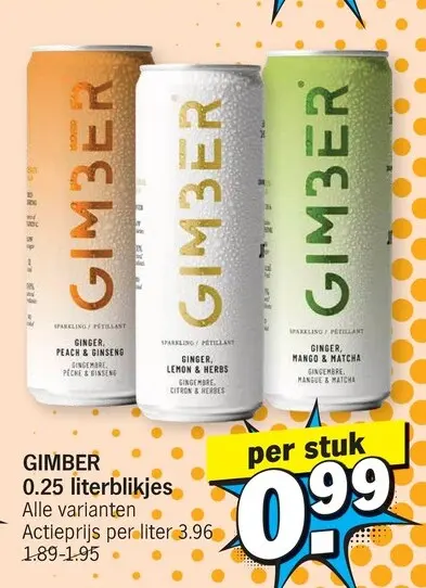 Promotie: GIMBER 0.25 literblikjes