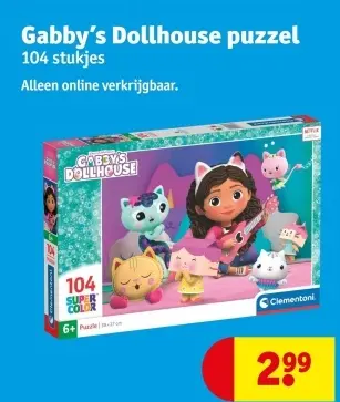 Aanbieding: Gabby's Dollhouse puzzel
