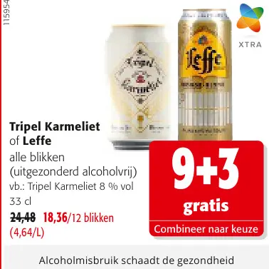 Promotie: Tripel Karmeliet of Leffe