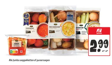 Aanbieding: Jumbo soeppakketten of pureersoepen