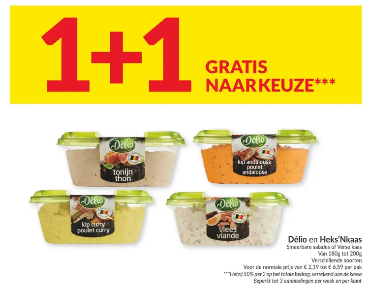 Promotie: Smeerbare salades of Verse kaas