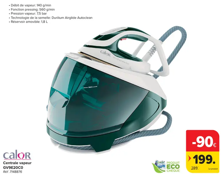 Offre: Centrale vapeur GV9E20CO