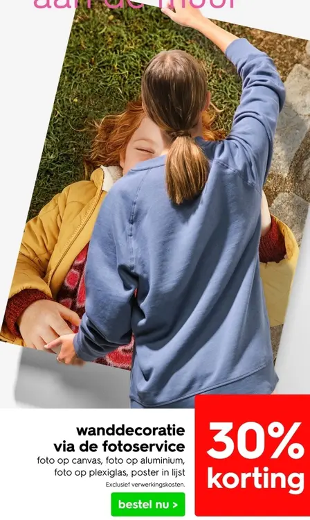 Aanbieding: Wanddecoratie via de fotoservice
