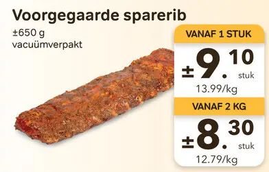 Promotie: Voorgegaarde sparerib