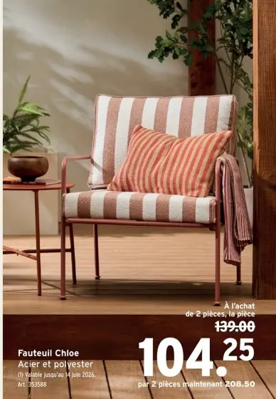 Offre: Fauteuil Chloe